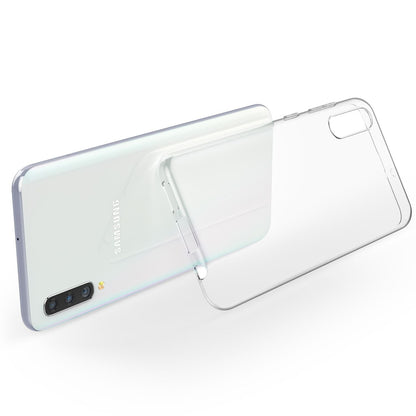 NALIA Transparente Silikonhülle für Samsung Galaxy A70 – Anti-Gelb & Rutschfest – GLAZE (Handyhülle Kristallklar, Schlank & Stoßfest) – Marke aus Berlin