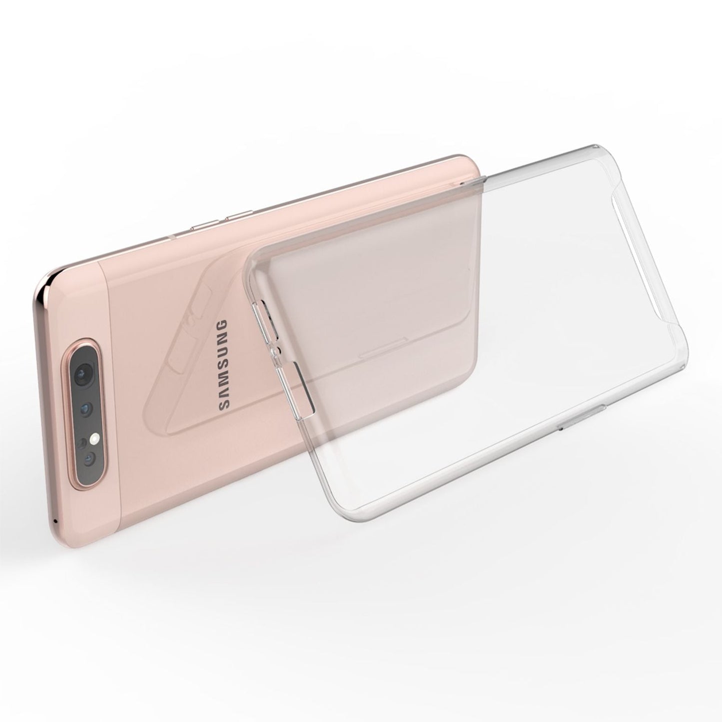NALIA Handyhülle kompatibel mit Samsung Galaxy A80 Hülle, Dünne Durchsichtige Silikon Schutzhülle Phone Case Soft Cover, Ultra-Slim Bumper Gummi Handy-Tasche Skin Etui Schale Klar Weich - Transparent
