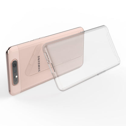 NALIA Handyhülle kompatibel mit Samsung Galaxy A80 Hülle, Dünne Durchsichtige Silikon Schutzhülle Phone Case Soft Cover, Ultra-Slim Bumper Gummi Handy-Tasche Skin Etui Schale Klar Weich - Transparent