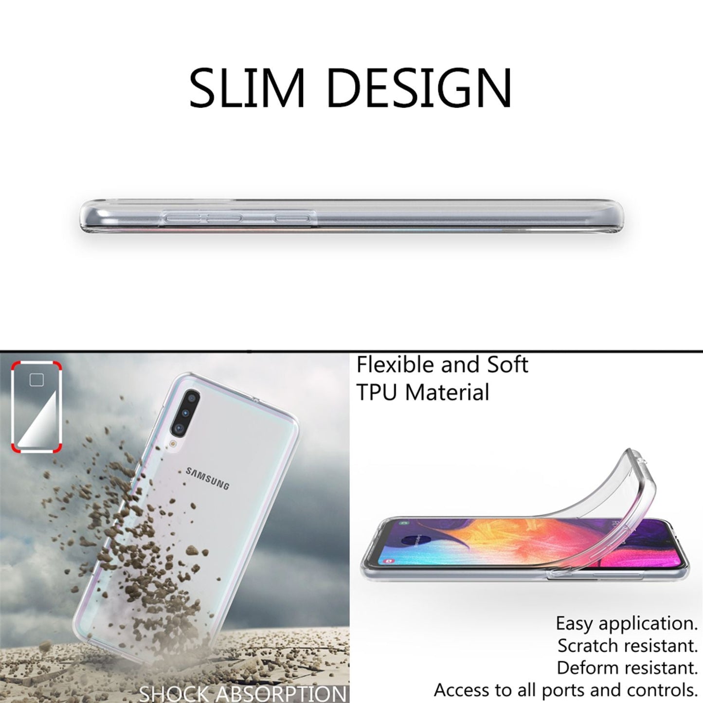 NALIA 360° Hülle für Samsung Galaxy A50 – Vorne & Hinten Schutz – 360GUARD (Full-Body Case) – Marke aus Berlin