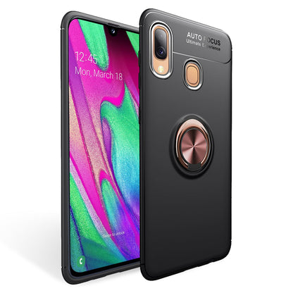 NALIA Ring Hülle kompatibel mit Samsung Galaxy A40, Silikon Handyhülle mit 360 Grad Finger-Halter für magnetische KFZ-Halterung, Schutzhülle Cover Phone Case Handy-Tasche Etui