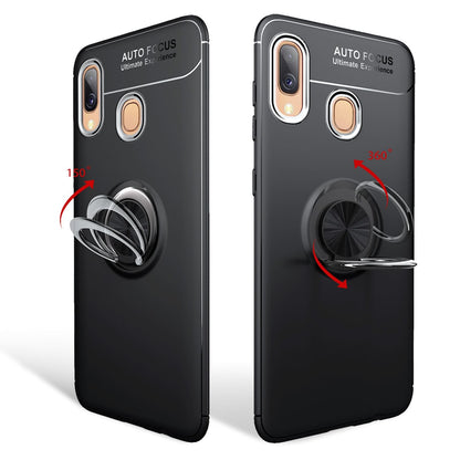 NALIA Ring Hülle kompatibel mit Samsung Galaxy A40, Silikon Handyhülle mit 360 Grad Finger-Halter für magnetische KFZ-Halterung, Schutzhülle Cover Phone Case Handy-Tasche Etui
