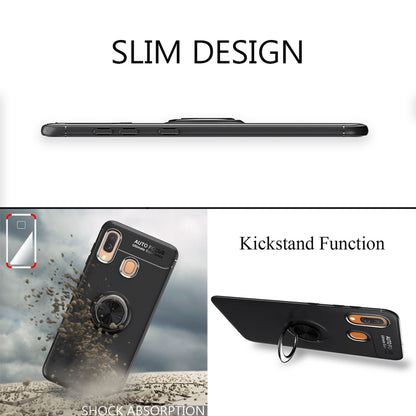 NALIA Ring Hülle kompatibel mit Samsung Galaxy A40, Silikon Handyhülle mit 360 Grad Finger-Halter für magnetische KFZ-Halterung, Schutzhülle Cover Phone Case Handy-Tasche Etui