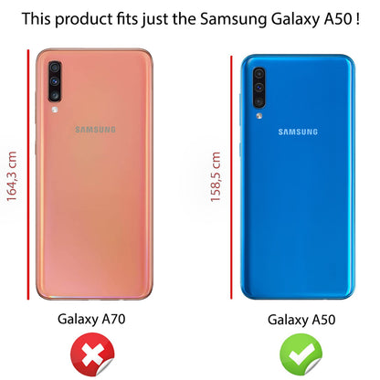 NALIA Ring Hülle kompatibel mit Samsung Galaxy A50, Silikon Handyhülle mit 360 Grad Finger-Halter für magnetische KFZ-Halterung, Schutzhülle Cover Phone Case Handy-Tasche Etui