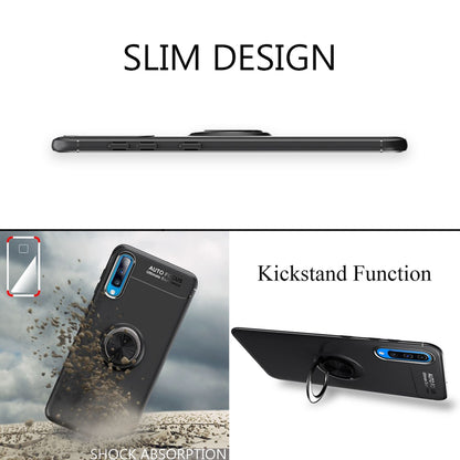NALIA Ringhülle für Samsung Galaxy A70 – Ring-Ständer 360° & für Magnet-Halter – GRIP360 (Mattiertes Silikon Case) – Marke aus Berlin