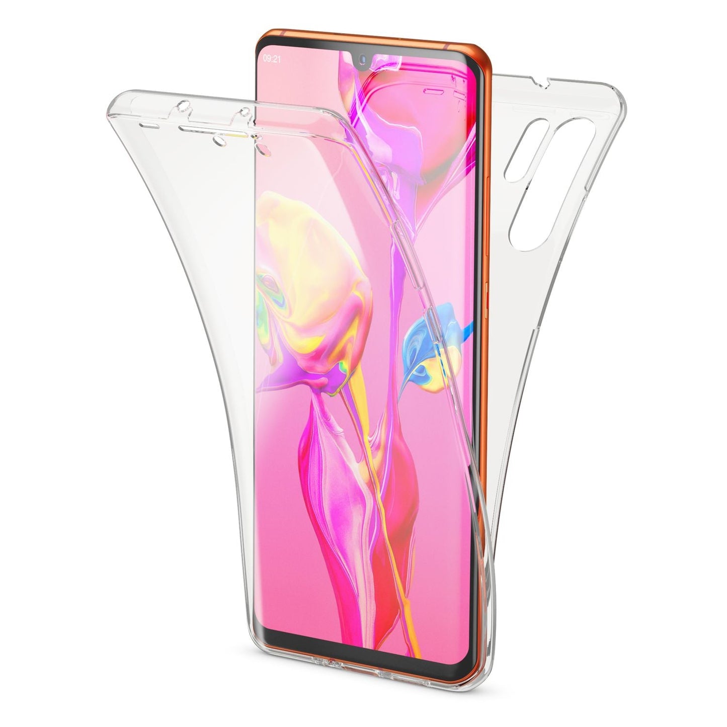 NALIA 360 Grad Handyhülle kompatibel mit Huawei P30 Pro, Dünne Full-Body Silikon Hülle Rundum Cover Case, Ultra-Slim Schutzhülle Handy-Tasche, Phone Komplett-Schutz & Displayschutz