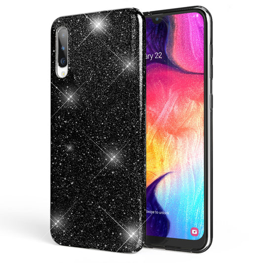 NALIA Glitzer Handyhülle für Samsung Galaxy A70, Diamant Schutzhülle Glitzer Handyhülle