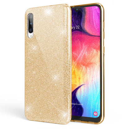 NALIA Glitzer Hülle kompatibel mit Samsung Galaxy A70, Diamant Schutzhülle Glitter Case Bling Cover Silikon Handyhülle Dünn, Ultra-Slim Phone Backcover Handy-Tasche Diamond Bumper Etui