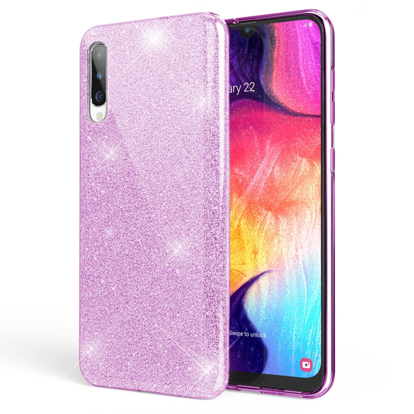 NALIA Glitzer Hülle kompatibel mit Samsung Galaxy A70, Diamant Schutzhülle Glitter Case Bling Cover Silikon Handyhülle Dünn, Ultra-Slim Phone Backcover Handy-Tasche Diamond Bumper Etui