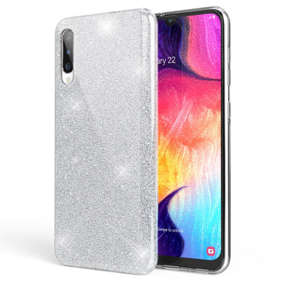 NALIA Glitzer Hülle kompatibel mit Samsung Galaxy A70, Diamant Schutzhülle Glitter Case Bling Cover Silikon Handyhülle Dünn, Ultra-Slim Phone Backcover Handy-Tasche Diamond Bumper Etui