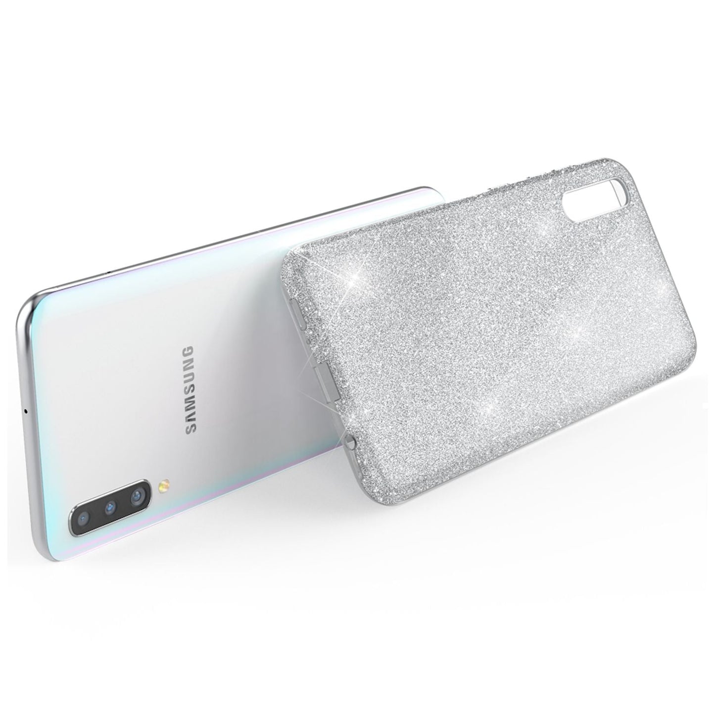 NALIA Glitzer Hülle kompatibel mit Samsung Galaxy A70, Diamant Schutzhülle Glitter Case Bling Cover Silikon Handyhülle Dünn, Ultra-Slim Phone Backcover Handy-Tasche Diamond Bumper Etui