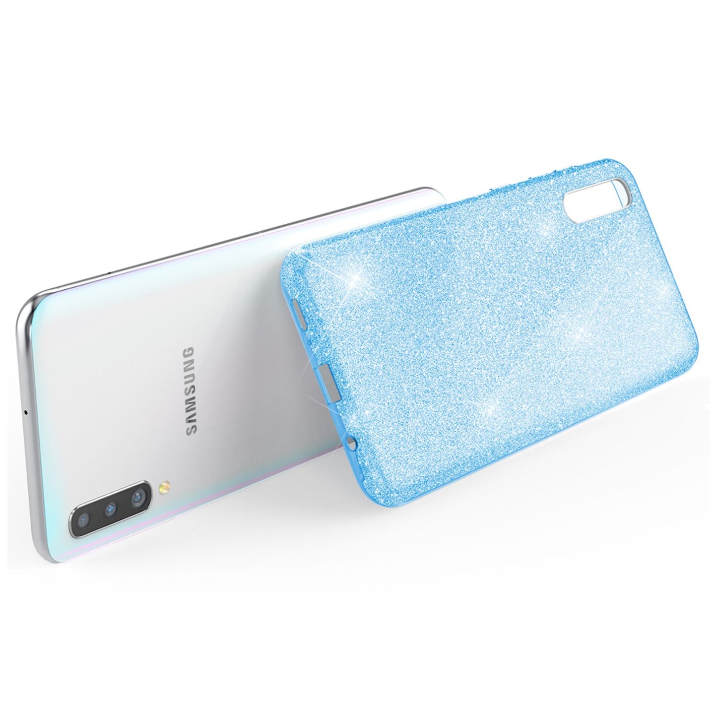 NALIA Glitzer Hülle kompatibel mit Samsung Galaxy A70, Diamant Schutzhülle Glitter Case Bling Cover Silikon Handyhülle Dünn, Ultra-Slim Phone Backcover Handy-Tasche Diamond Bumper Etui
