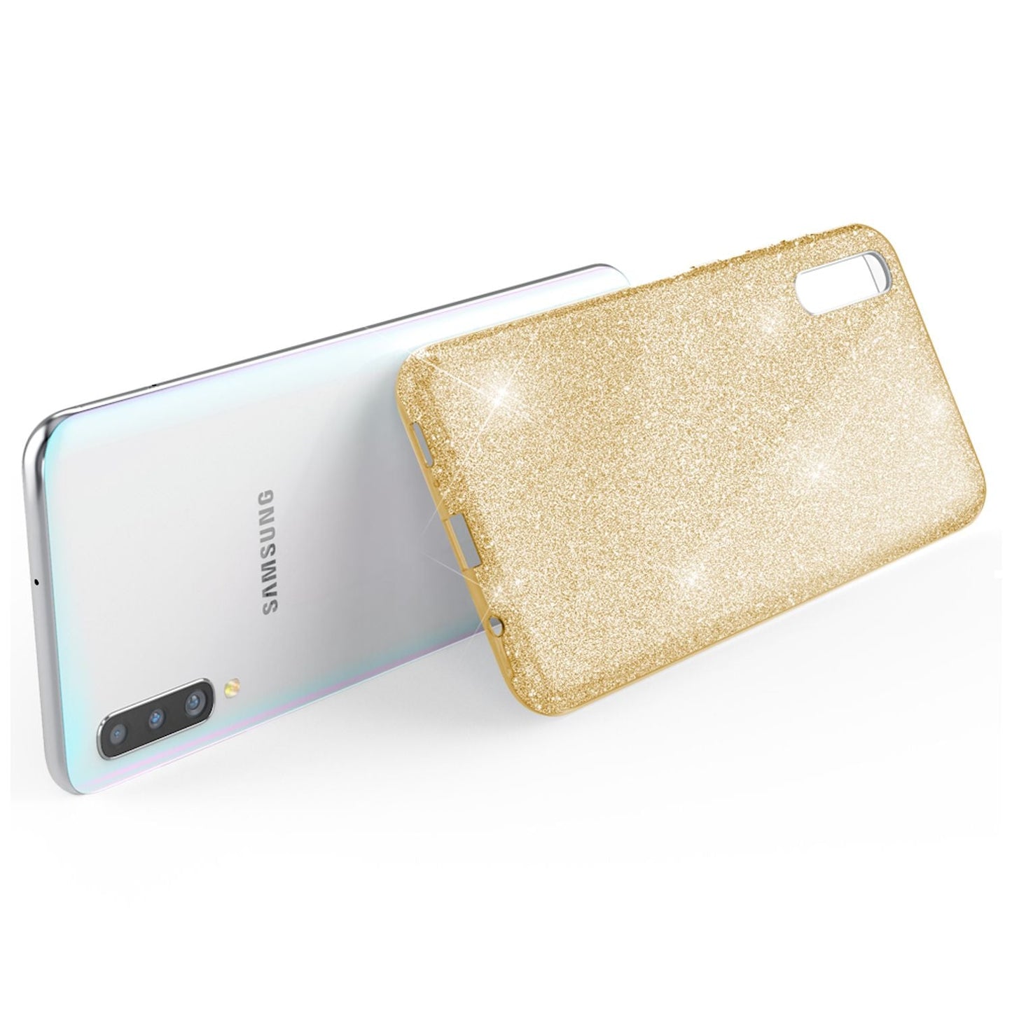 NALIA Glitzer Hülle kompatibel mit Samsung Galaxy A70, Diamant Schutzhülle Glitter Case Bling Cover Silikon Handyhülle Dünn, Ultra-Slim Phone Backcover Handy-Tasche Diamond Bumper Etui