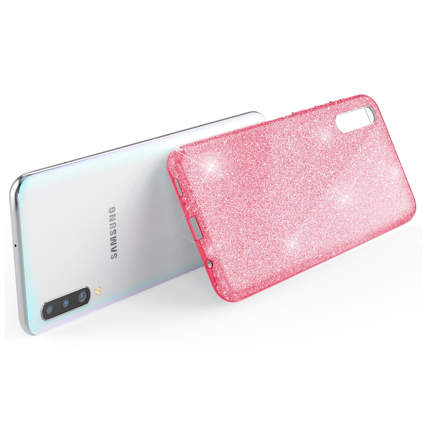 NALIA Glitzer Hülle kompatibel mit Samsung Galaxy A70, Diamant Schutzhülle Glitter Case Bling Cover Silikon Handyhülle Dünn, Ultra-Slim Phone Backcover Handy-Tasche Diamond Bumper Etui