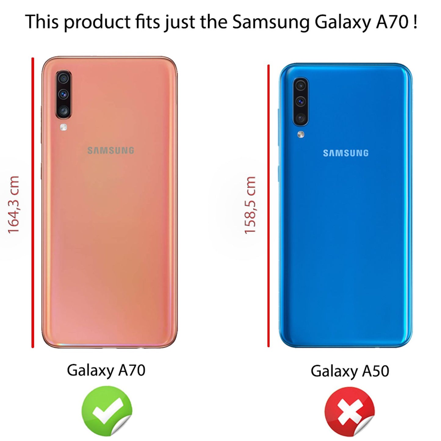 NALIA Leder-Look Hülle kompatibel mit Samsung Galaxy A70, Ultra-Slim Gummi Handyhülle TPU Silikon Case Cover, Dünne Phone Schutzhülle, Stoßfeste Etui Handy-Tasche Backcover Smartphone Bumper - Schwarz