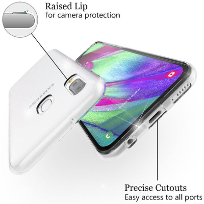 NALIA Glitzerhülle für Samsung Galaxy A20e – Funkelndes Silikon Case – DAZZLIN (Transparent & Stoßfest) – Marke aus Berlin