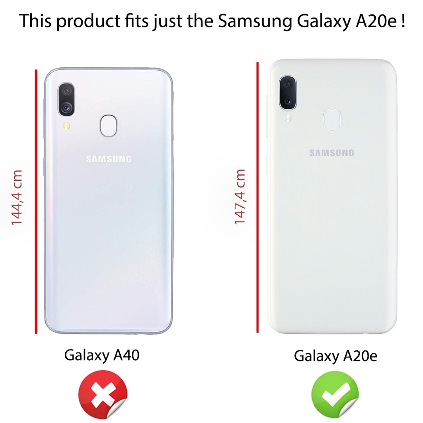 NALIA Glitzerhülle für Samsung Galaxy A20e – Funkelndes Silikon Case – DAZZLIN (Transparent & Stoßfest) – Marke aus Berlin