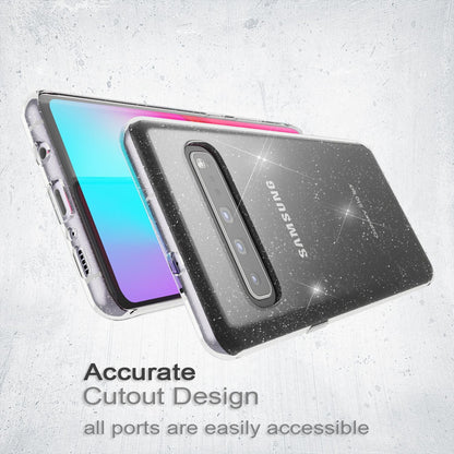 NALIA Glitzerhülle für Samsung Galaxy S10 5G – Funkelndes Silikon Case – DAZZLIN (Transparent & Stoßfest) – Marke aus Berlin