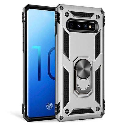 NALIA Panzerhülle für Samsung Galaxy S10 – Ring-Ständer 360° & Magnet-Halterung Kompatibel – RINGDEFEND (Stoßfestes Outdoor Case) – Marke aus Berlin