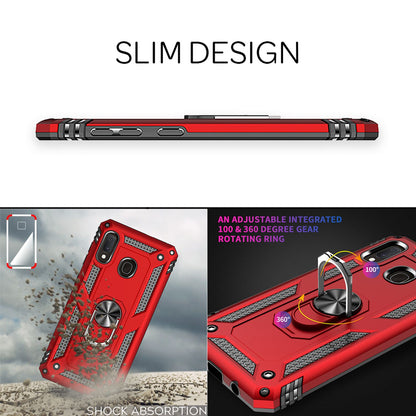 NALIA Ring Hülle kompatibel mit Samsung Galaxy A20e, Stoßfeste Handyhülle für magnetische KFZ-Halterung mit 360 Grad Finger-Halter, Schutzhülle mit Silikon Cover & Hardcase Bumper