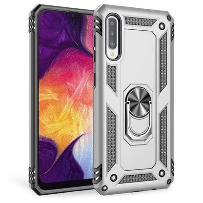 NALIA Ring Hülle kompatibel mit Samsung Galaxy A50, Stoßfeste Handyhülle für magnetische KFZ-Halterung mit 360 Grad Finger-Halter, Schutzhülle mit Silikon Cover Innen & Hardcase Bumper