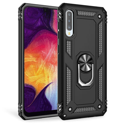 NALIA Ring Hülle kompatibel mit Samsung Galaxy A70, Stoßfeste Handyhülle für magnetische KFZ-Halterung mit 360 Grad Finger-Halter, Schutzhülle mit Silikon Cover Innen & Hardcase Bumper