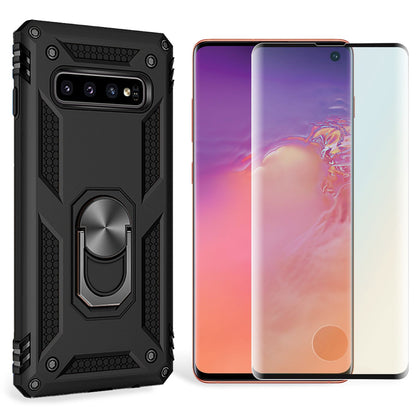 NALIA Panzerhülle für Samsung Galaxy S10 – Ring-Ständer 360° & Magnet-Halterung Kompatibel – RINGDEFEND (Stoßfestes Outdoor Case) – Marke aus Berlin