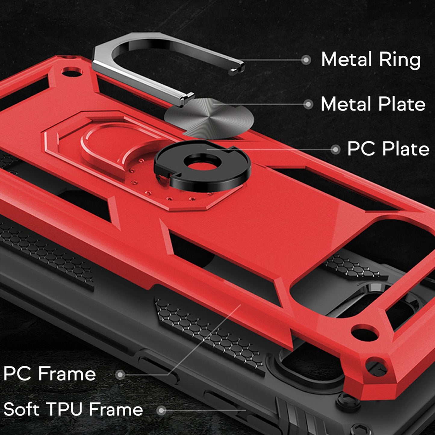 NALIA Panzerhülle für Samsung Galaxy S10 – Ring-Ständer 360° & Magnet-Halterung Kompatibel – RINGDEFEND (Stoßfestes Outdoor Case) – Marke aus Berlin