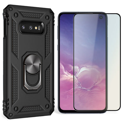 NALIA Panzerhülle für Samsung Galaxy S10e – Ring-Ständer 360° & Magnet-Halterung Kompatibel – RINGDEFEND (Stoßfestes Outdoor Case) – Marke aus Berlin