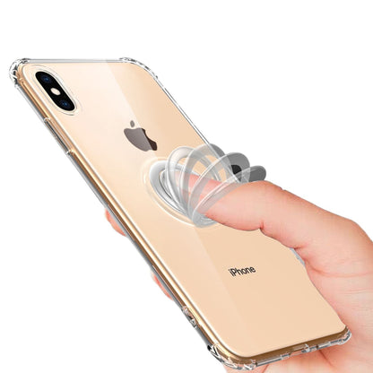 NALIA Push Ring Hülle kompatibel mit iPhone X/XS, 360° Finger-Halter mit Push-Funktion, für magnetische KFZ-Halterung, Silikon Schutzhülle Cover Phone Case Handyhülle Schale Etui