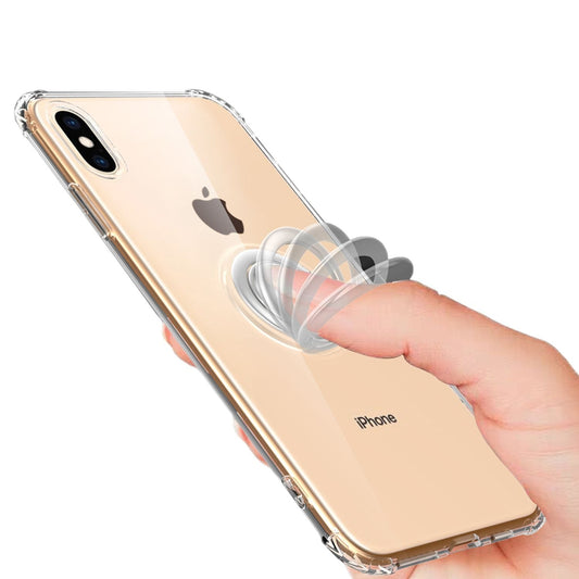 NALIA Push Ring Hülle kompatibel mit iPhone X/XS, 360° Finger-Halter mit Push-Funktion, für magnetische KFZ-Halterung, Silikon Schutzhülle Cover Phone Case Handyhülle Schale Etui