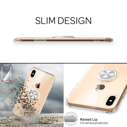 NALIA Push Ring Hülle kompatibel mit iPhone XS Max, 360° Finger-Halter mit Push-Funktion, für magnetische KFZ-Halterung, Silikon Schutzhülle Cover Phone Case Handyhülle Schale