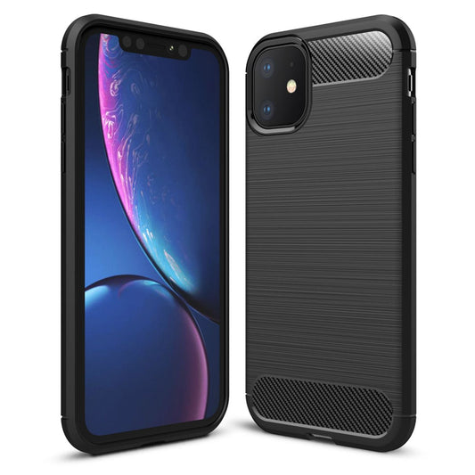 NALIA Design Case kompatibel mit Apple iPhone 11 Hülle, Karbon Optik Stylische Handyhülle Stoßfeste Silikon Schutzhülle, Dünne Handy-Tasche Phone Cover Bumper Soft Skin Etui Kratzfest