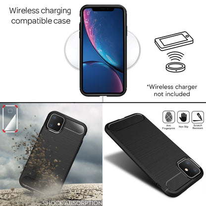NALIA Design Case kompatibel mit Apple iPhone 11 Hülle, Karbon Optik Stylische Handyhülle Stoßfeste Silikon Schutzhülle, Dünne Handy-Tasche Phone Cover Bumper Soft Skin Etui Kratzfest
