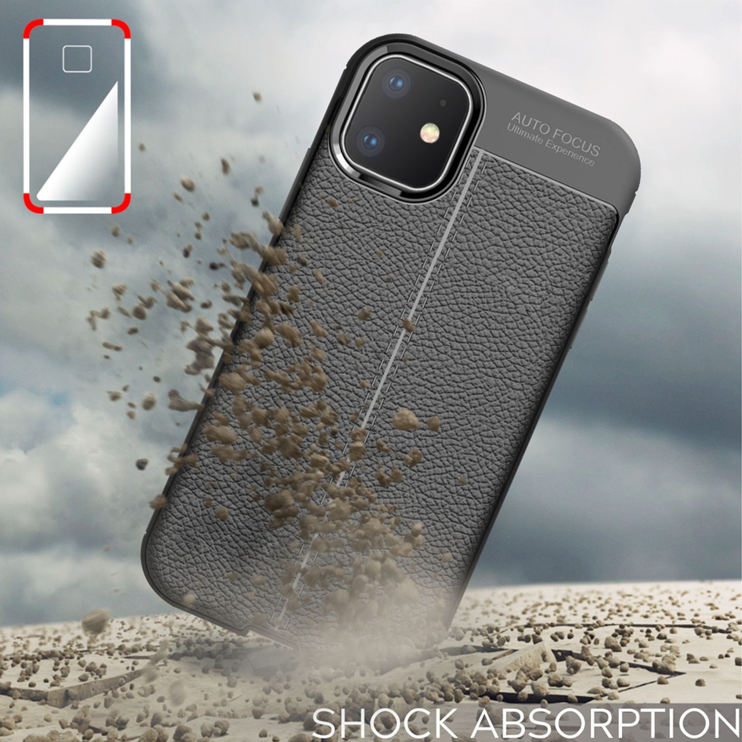 NALIA Leder-Optik Silikon Case für iPhone 11 – Griffig & Matt – BARRON Handyhülle (Anti-Fingerprint, Stoßfest & Robust) – Marke aus Berlin