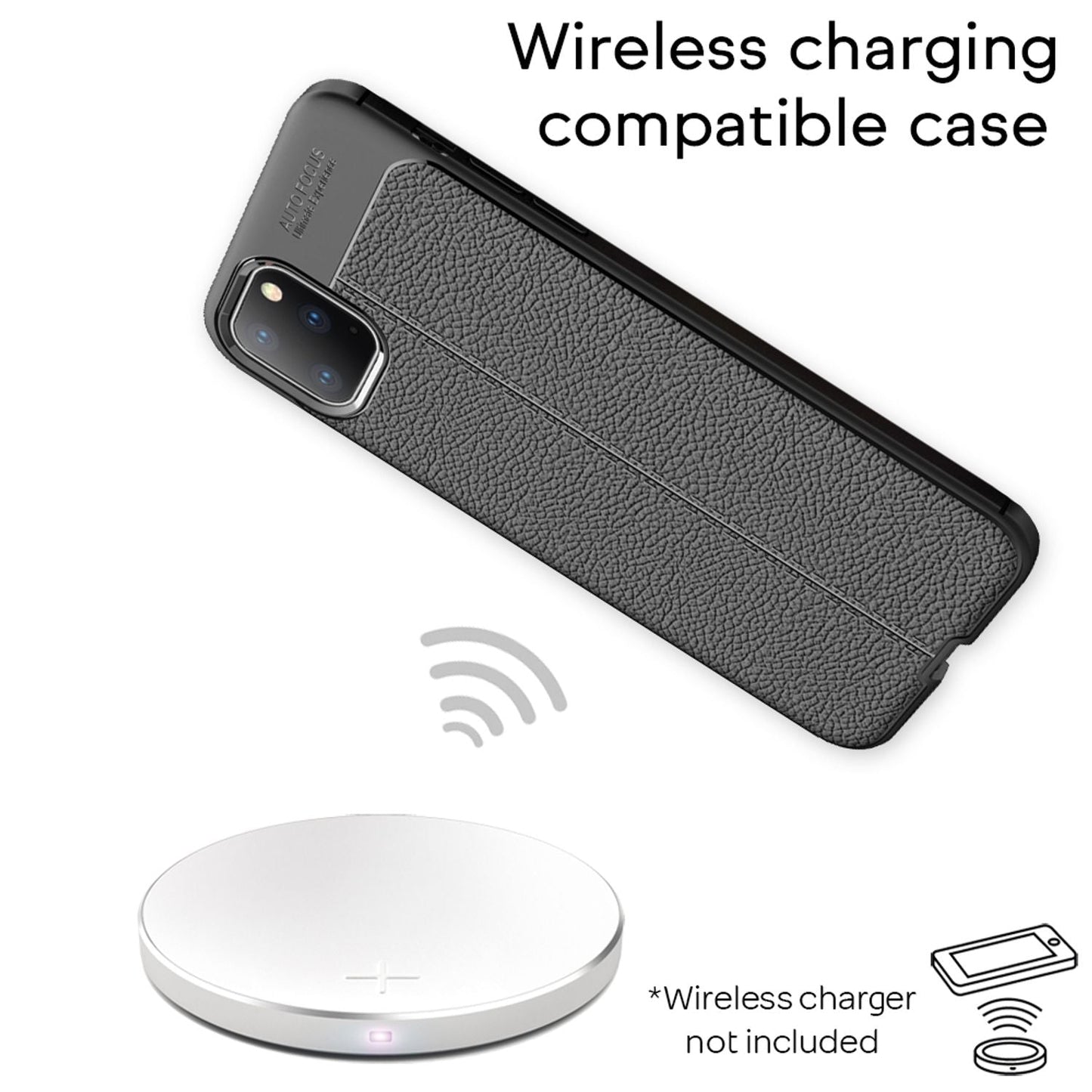 NALIA Design Case kompatibel mit Apple iPhone 11 Pro Max Hülle, Leder Optik Stylische Handyhülle Stoßfeste Silikon Schutzhülle, Slim Phone Backcover Dünne Handy-Tasche Cover Etui Kratzfest - Schwarz