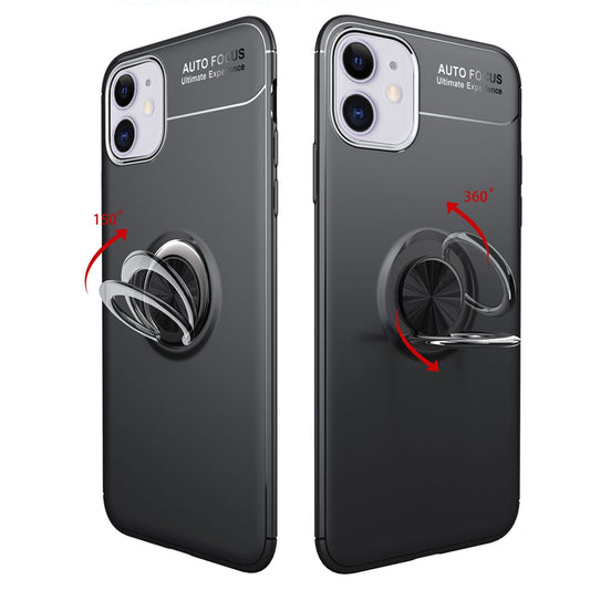 NALIA Ring Hülle kompatibel mit iPhone 11, Silikon Handyhülle mit 360 Grad Finger-Halter für magnetische KFZ-Halterung, Schutzhülle Cover Phone Case Handy-Tasche Etui Bumper