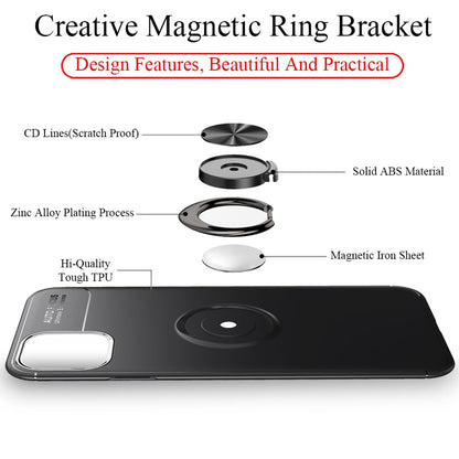 NALIA Ring Hülle kompatibel mit iPhone 11 Pro Max, Silikon Handyhülle mit 360 Grad Finger-Halter für magnetische KFZ-Halterung, Schutzhülle Cover Phone Case Handy-Tasche Etui Bumper