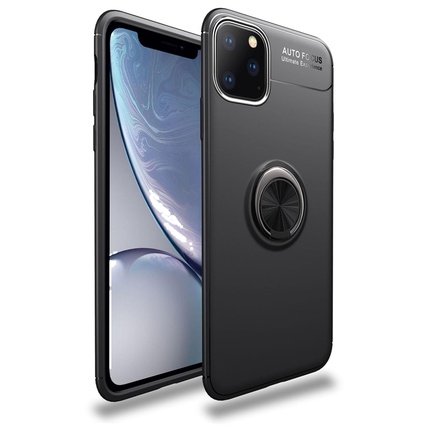 NALIA Ring Hülle kompatibel mit iPhone 11 Pro, Silikon Handyhülle mit 360 Grad Finger-Halter für magnetische KFZ-Halterung, Schutzhülle Cover Phone Case Handy-Tasche Etui Bumper