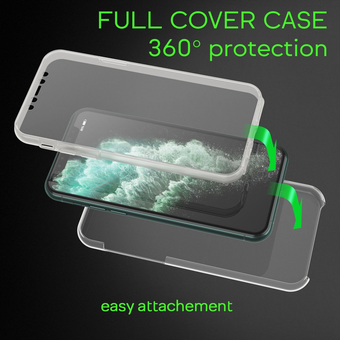 NALIA 360° Hülle für iPhone 11 Pro Max – Vorne & Hinten Schutz – 360GUARD (Full-Body Case) – Marke aus Berlin