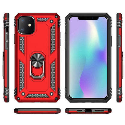 NALIA Panzerhülle für iPhone 11 – Ring-Ständer 360° & Magnet-Halterung Kompatibel – RINGDEFEND (Stoßfestes Outdoor Case) – Marke aus Berlin