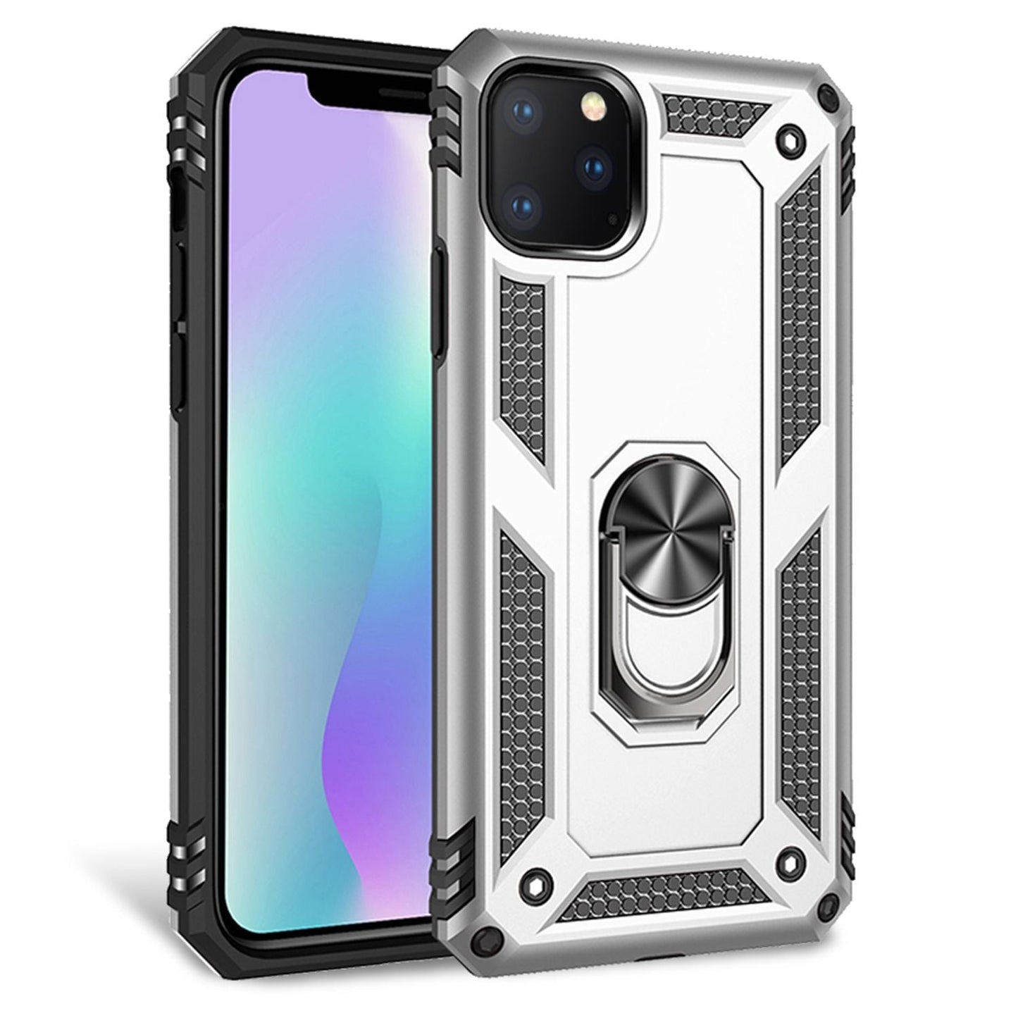 NALIA Panzerhülle für iPhone 11 Pro Max – Ring-Ständer 360° & Magnet-Halterung Kompatibel – RINGDEFEND (Stoßfestes Outdoor Case) – Marke aus Berlin