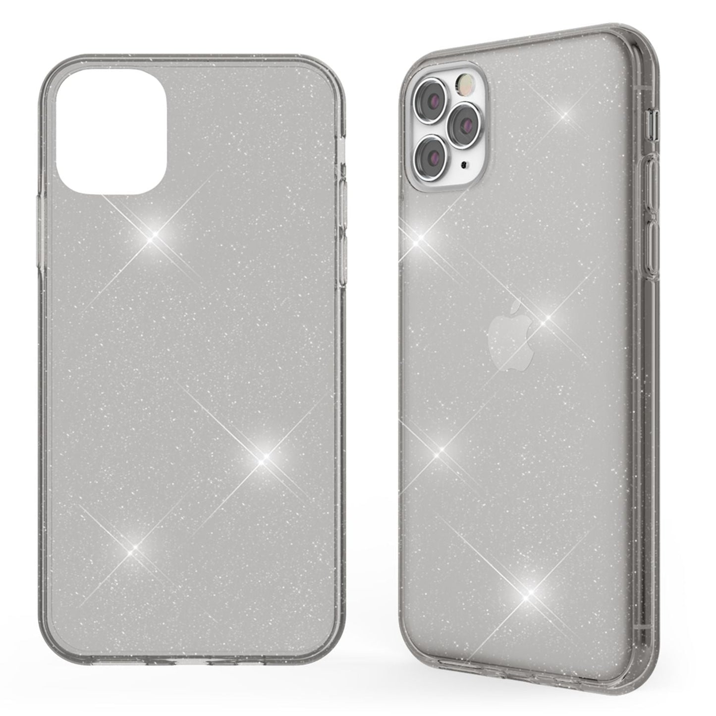 NALIA Glitzerhülle für iPhone 11 Pro Max – Funkelndes Silikon Case – DAZZLIN (Transparent & Stoßfest) – Marke aus Berlin