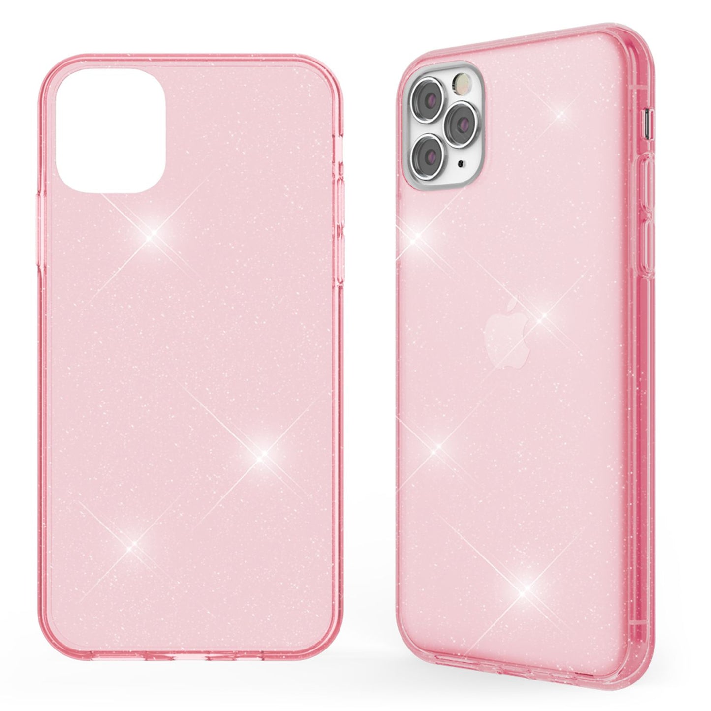 NALIA Glitzerhülle für iPhone 11 Pro Max – Funkelndes Silikon Case – DAZZLIN (Transparent & Stoßfest) – Marke aus Berlin