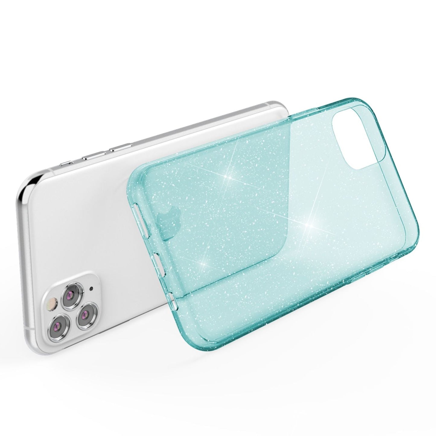 NALIA Glitzerhülle für iPhone 11 Pro – Funkelndes Silikon Case – DAZZLIN (Transparent & Stoßfest) – Marke aus Berlin