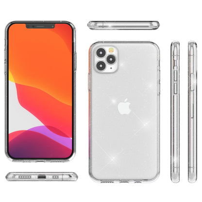 NALIA Glitzerhülle für iPhone 11 Pro – Funkelndes Silikon Case – DAZZLIN (Transparent & Stoßfest) – Marke aus Berlin