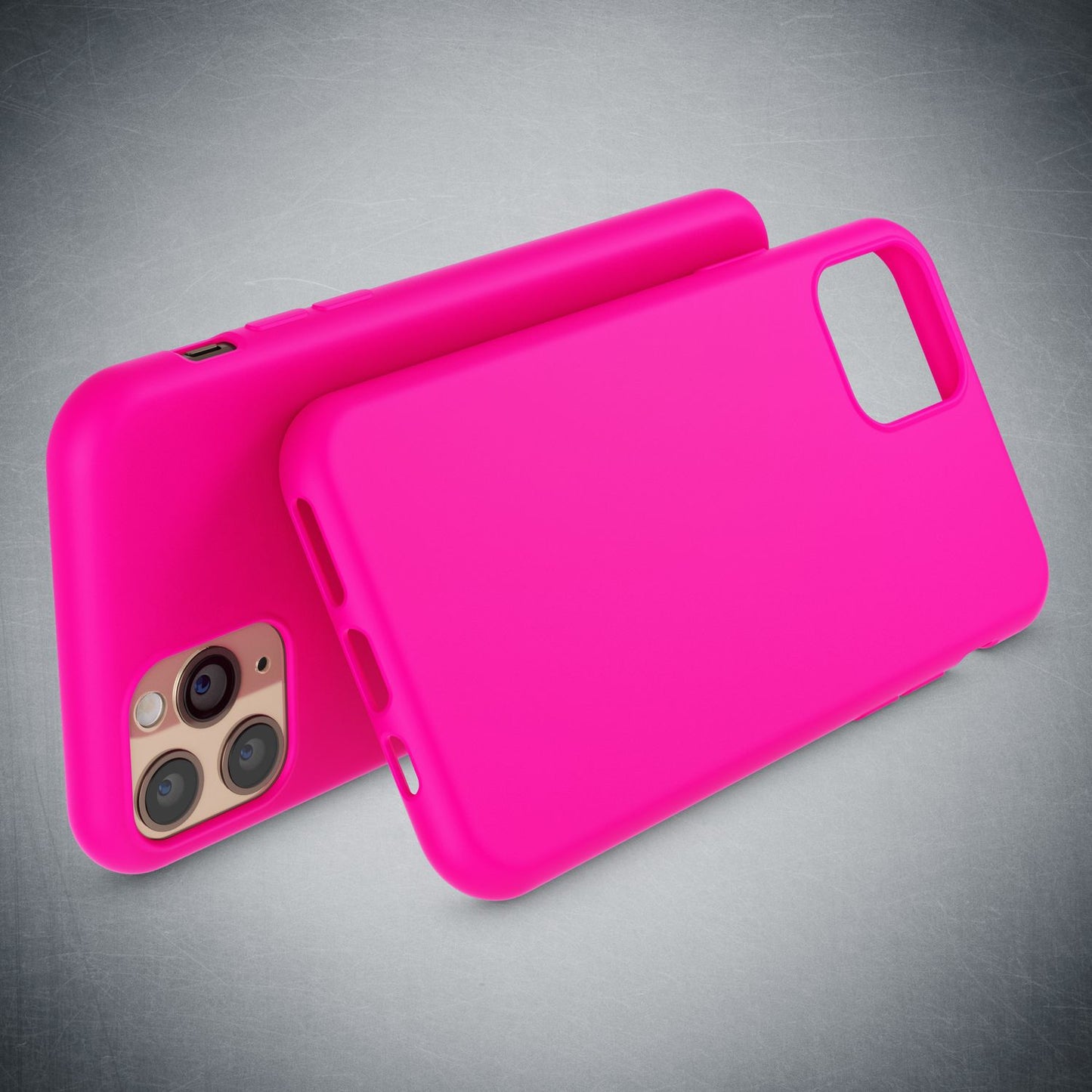 NALIA Neon Silikonhülle für iPhone 11 Pro Max – Soft-Touch & Signal-Neon – NEONSHOCK (Matte Schutzhülle) – Marke aus Berlin