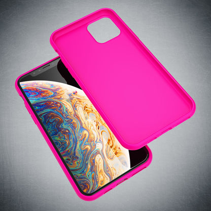 NALIA Neon Silikonhülle für iPhone 11 Pro Max – Soft-Touch & Signal-Neon – NEONSHOCK (Matte Schutzhülle) – Marke aus Berlin