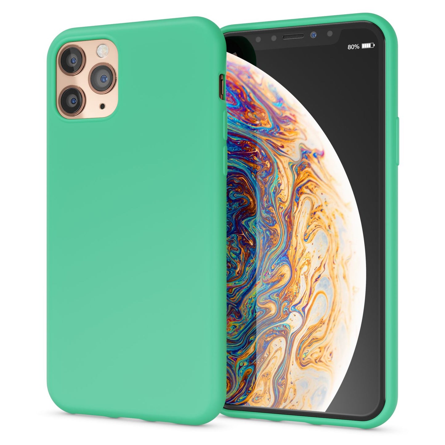NALIA Neon Silikonhülle für iPhone 11 Pro – Soft-Touch & Signal-Neon – NEONSHOCK (Matte Schutzhülle) – Marke aus Berlin