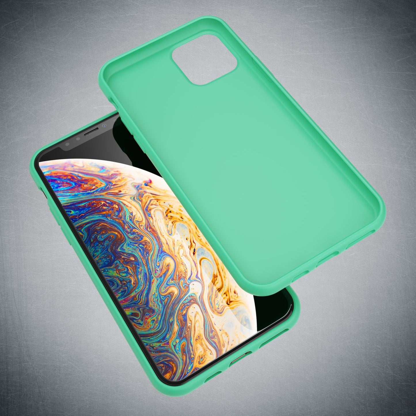 NALIA Neon Silikonhülle für iPhone 11 Pro – Soft-Touch & Signal-Neon – NEONSHOCK (Matte Schutzhülle) – Marke aus Berlin